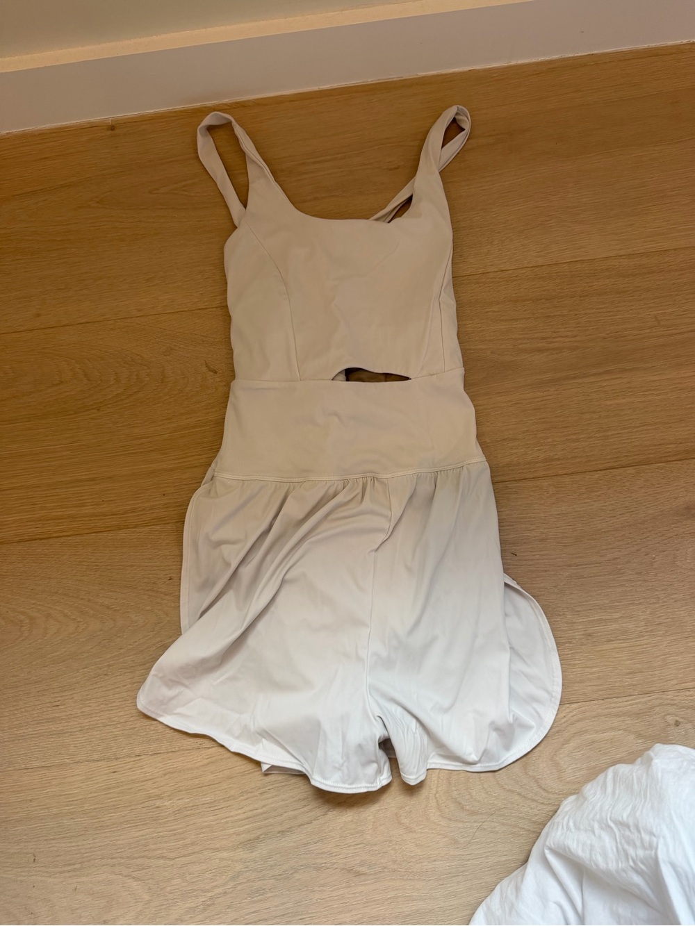White Cutout Romper with Tank Straps